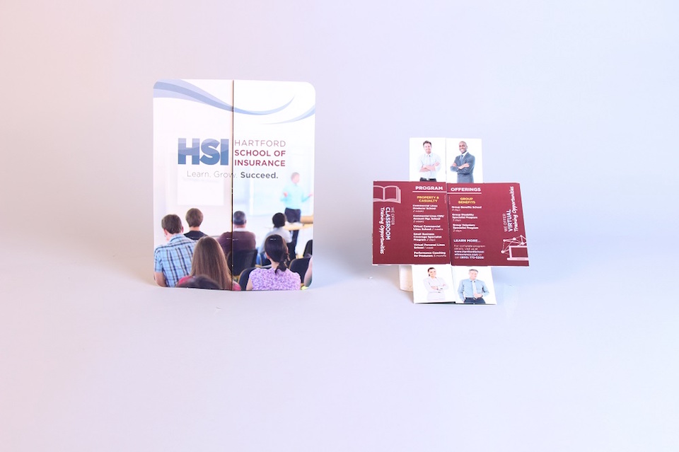 Hartford School of Insurance Creative Mailer Captures the Attention of New Customers Using the Tablet Flapper