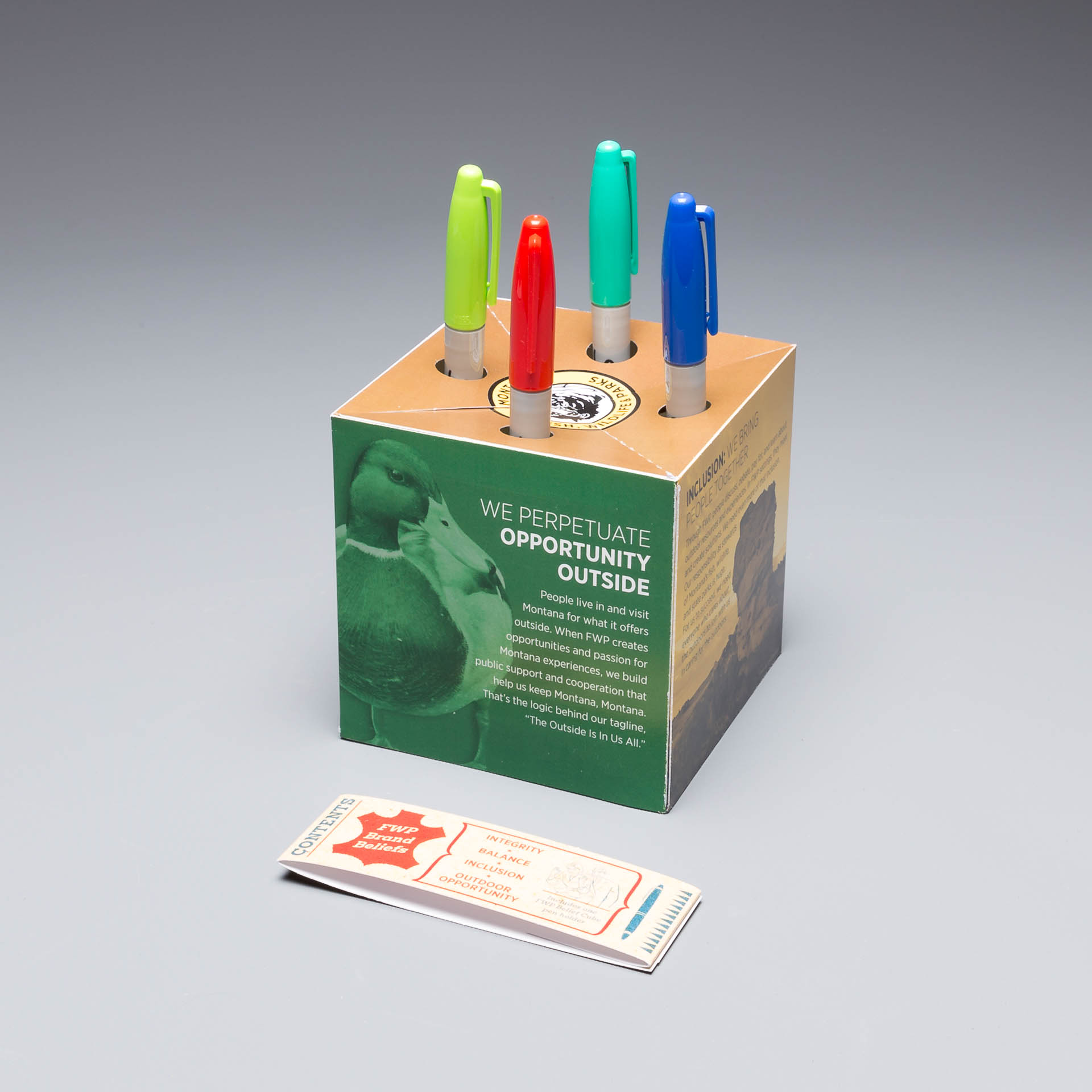 Fish, Wildlife, & Parks Uses the Pop Up Pen Holder to Help Them Re-Brand and Stand Out