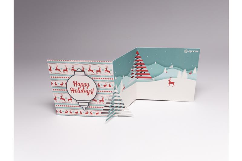 Holiday Tree Z Fold Greeting Card